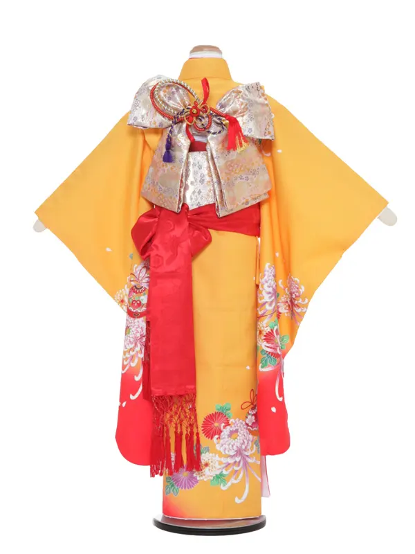 七五三レンタル（7女結び帯）7163  黄 乱菊