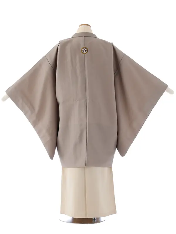 小学校卒業式ジュニア袴男0086 ベージュ 家紋 小町Kids