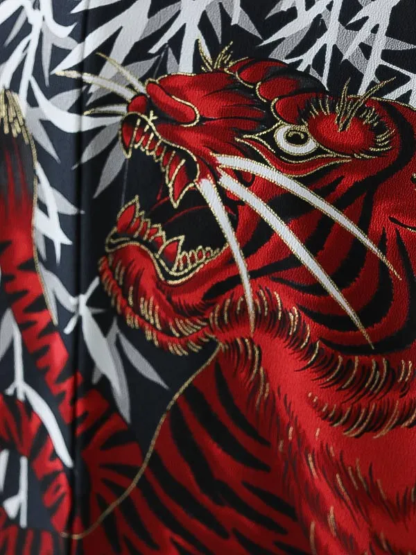 小学校卒業式ジュニア袴男0095 紺 白 赤虎