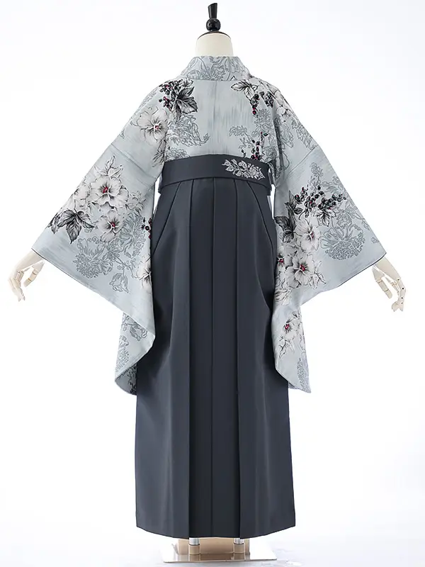 小学校卒業式ジュニア袴女0142 ペールブルー 洋花 JILLSTUART