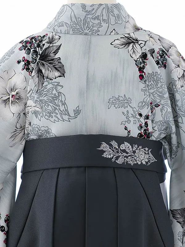 小学校卒業式ジュニア袴女0142 ペールブルー 洋花 JILLSTUART