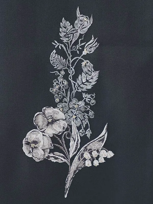 小学校卒業式ジュニア袴女0142 ペールブルー 洋花 JILLSTUART