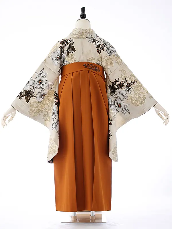 小学校卒業式ジュニア袴女0143 ベージュ 洋花 JILLSTUART