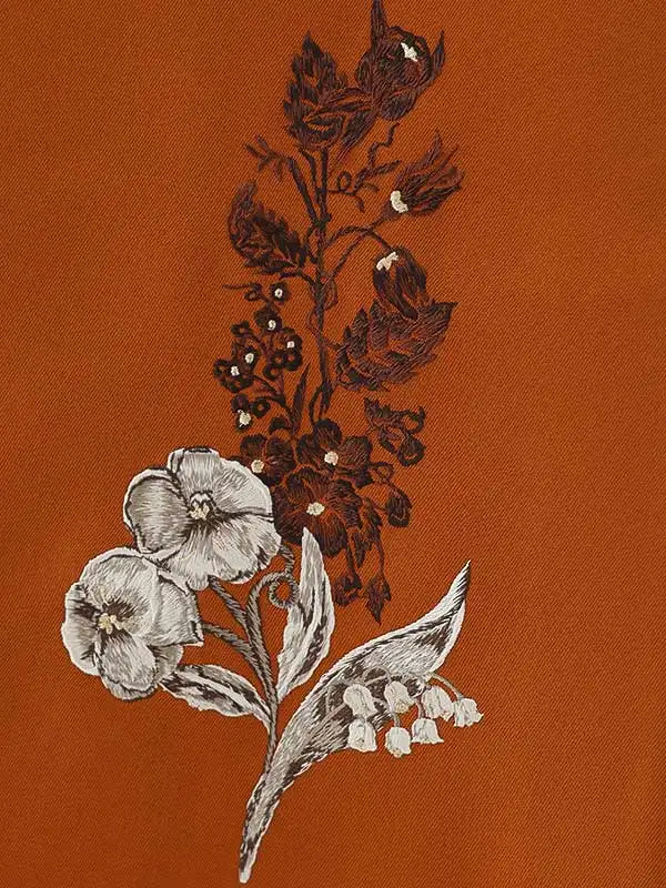 小学校卒業式ジュニア袴女0143 ベージュ 洋花 JILLSTUART