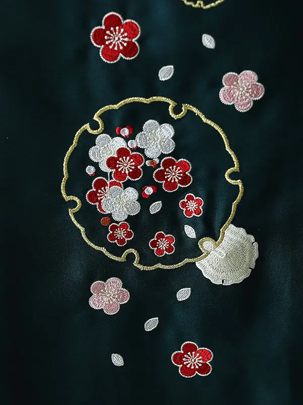 小学校卒業式ジュニア袴女0166 えんじ 白 牡丹