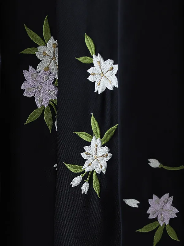 小学校卒業式ジュニア袴女0187 白 赤 椿