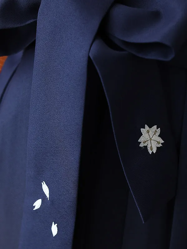 小学校卒業式ジュニア袴女0187 白 赤 椿