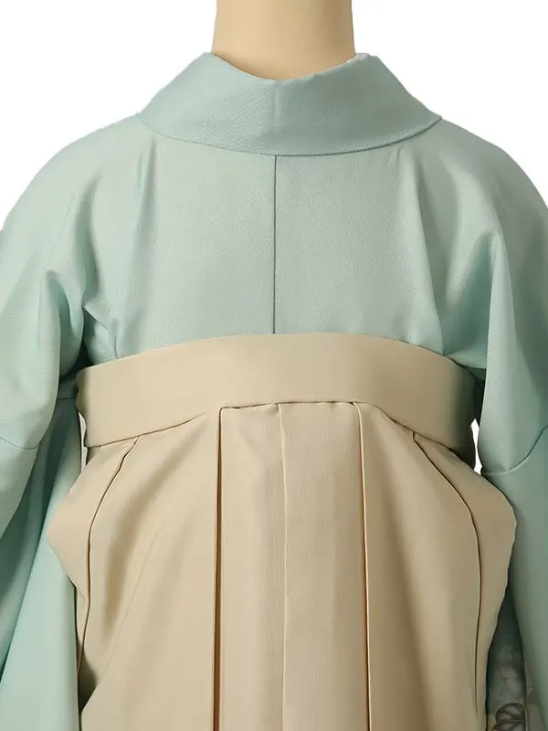 小学校卒業式ジュニア袴女0203 水色 ピンク 椿