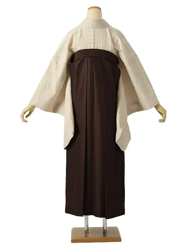 小学校卒業式ジュニア袴女0206 ベージュ レース