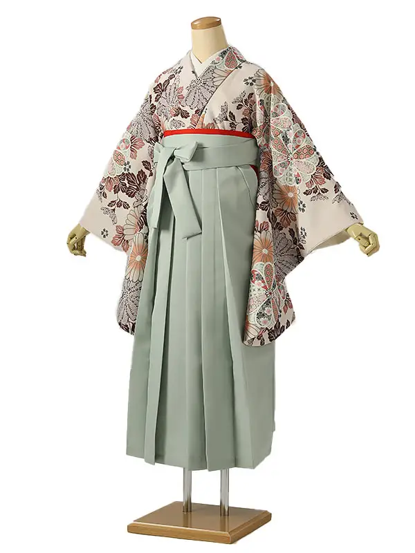 小学校卒業式ジュニア袴女0225 薄ピンク 菊