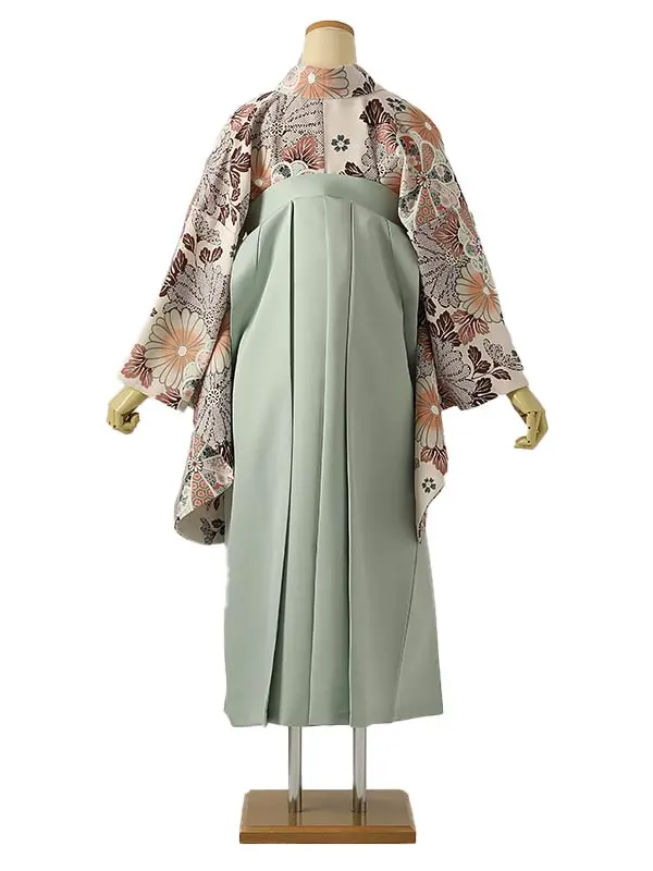 小学校卒業式ジュニア袴女0225 薄ピンク 菊