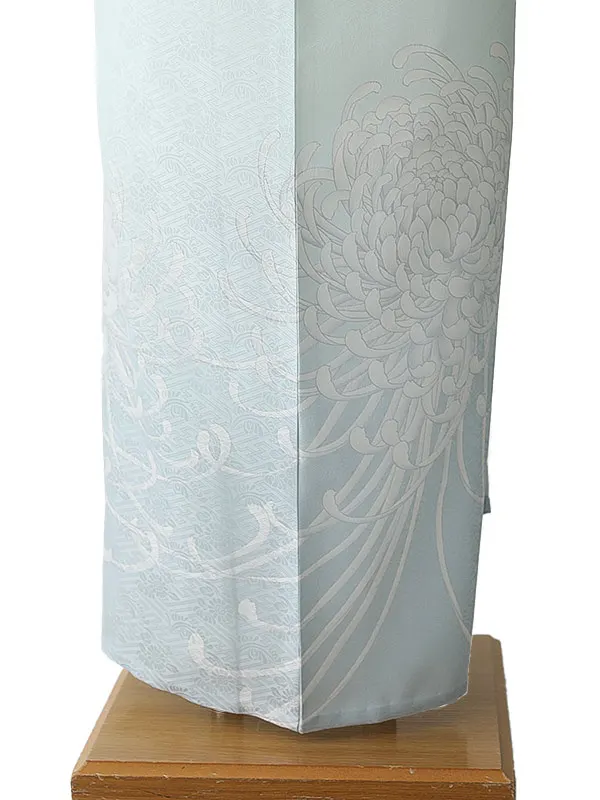 訪問着(夏)0004 水色 乱菊