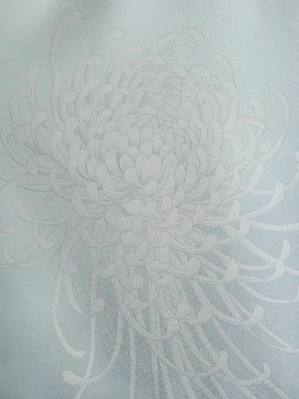 訪問着(夏)0004 水色 乱菊