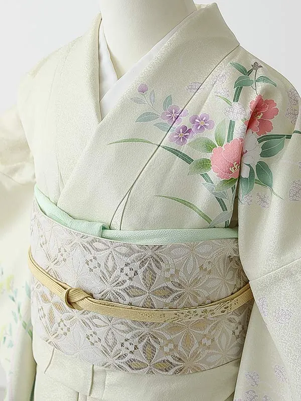 訪問着(夏)0006 淡黄 菊