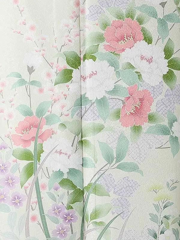 訪問着(夏)0006 淡黄 菊