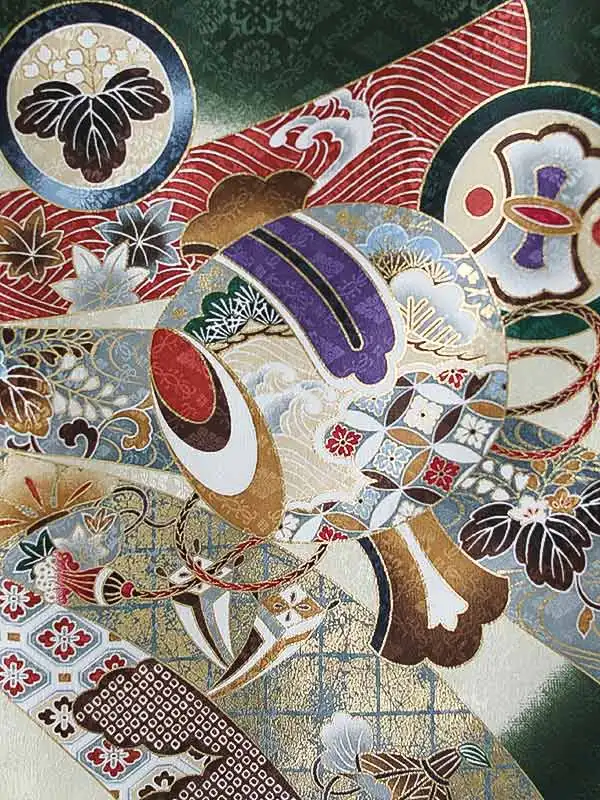 男児産着(夏)0055 濃緑 兜 熨斗