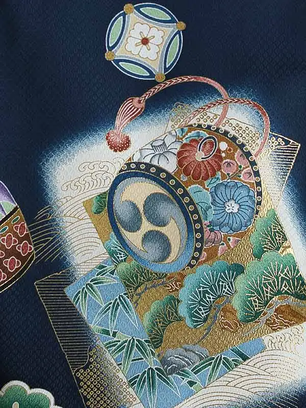 男児産着(夏)0058 紺 兜 虎 松