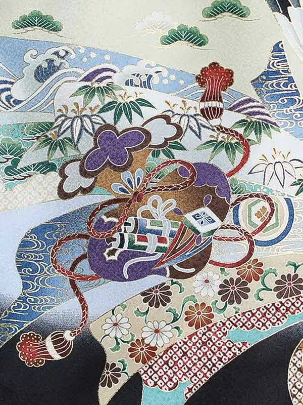 男児産着(夏)0064 黒 鷹 熨斗