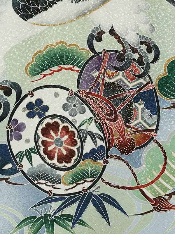 男児産着(夏)0065 青 鷹 鼓 小鎚