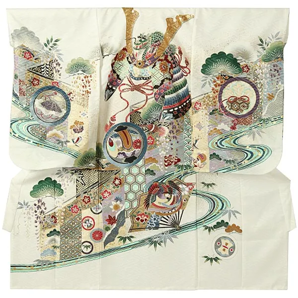 男児産着(夏)0066 白 兜 小鎚