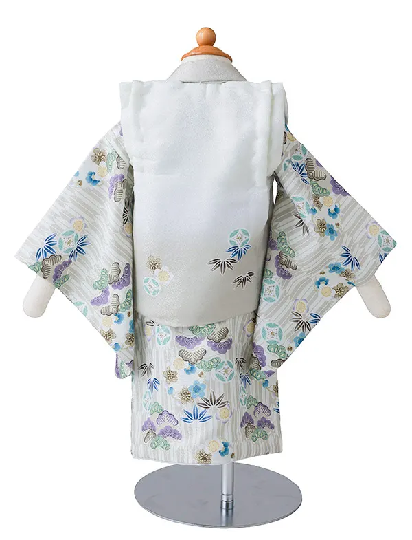 ベビー着物（男）0018  被布 セパレート ベージュ 鷹