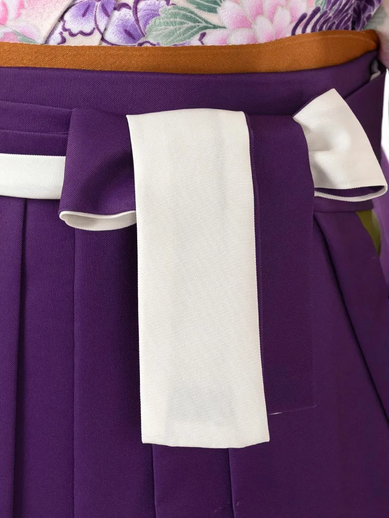 卒業袴 二尺袖 0391  「クリーム地に菊」ボカシバイカラー紫