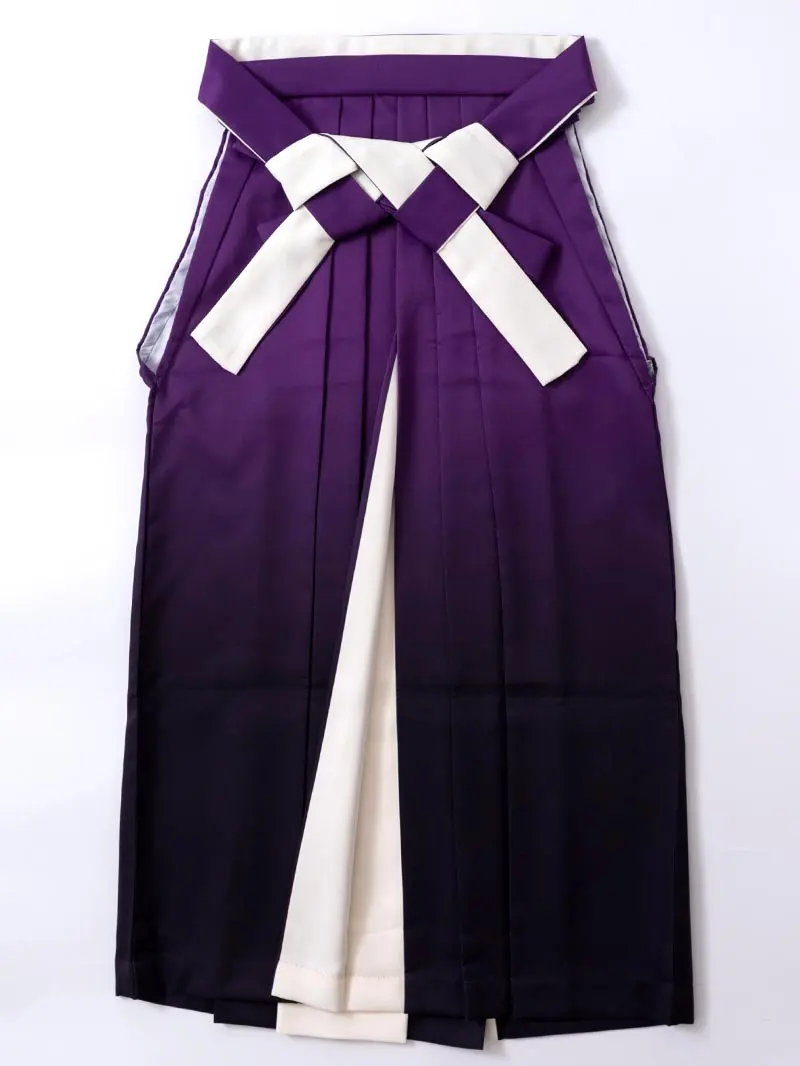 卒業袴 二尺袖 0391  「クリーム地に菊」ボカシバイカラー紫