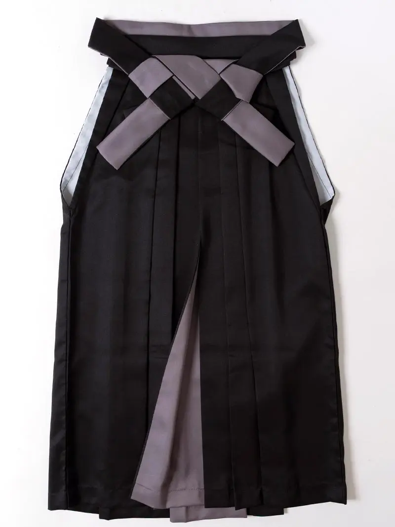 レンタル 卒業袴 二尺袖 0409  「牡丹 百合」黒×グレー