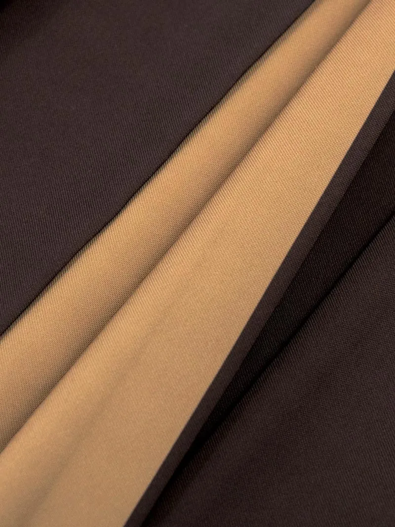 卒業袴 二尺袖 0713  「クリーム地に百合」バイカラー袴ブラウン