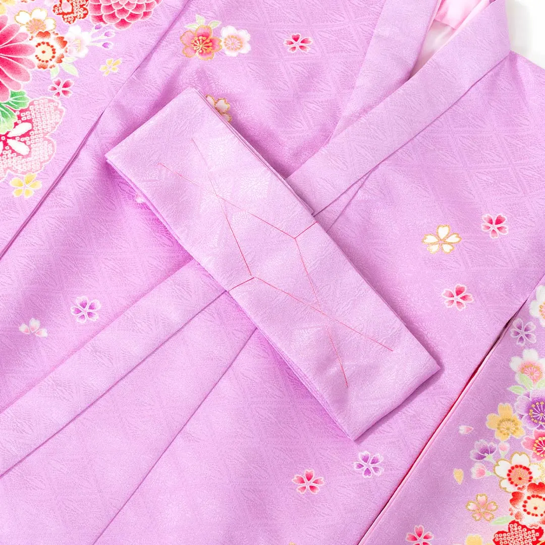 お宮参り 女の子 産着 レンタル 042 「白 鞠と花」 女児