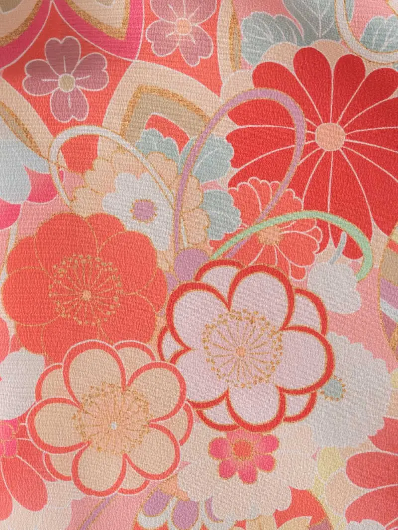 七五三レンタル(7歳女の子結び帯)7214 百花繚乱
