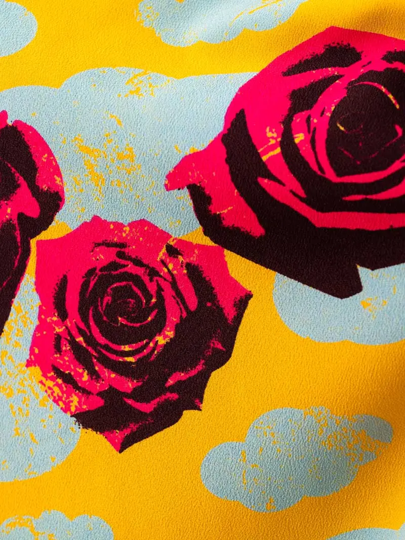 女児袴レンタル(7歳)0110 黄色 薔薇＆刺繍袴 紫