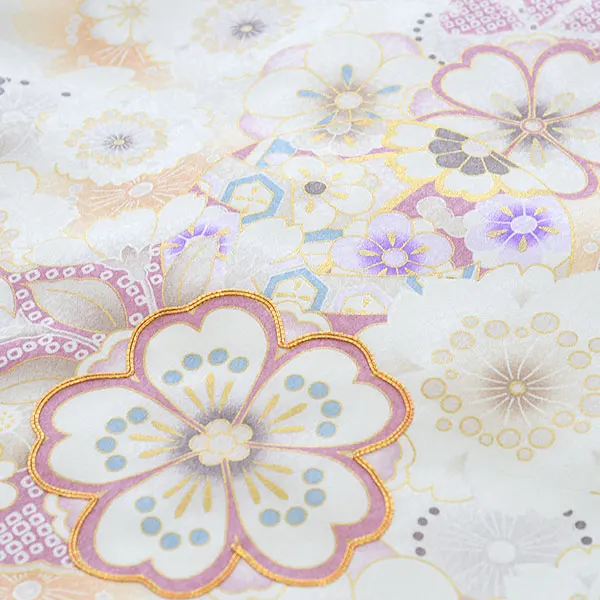 産着女児079アイボリー/花・まり