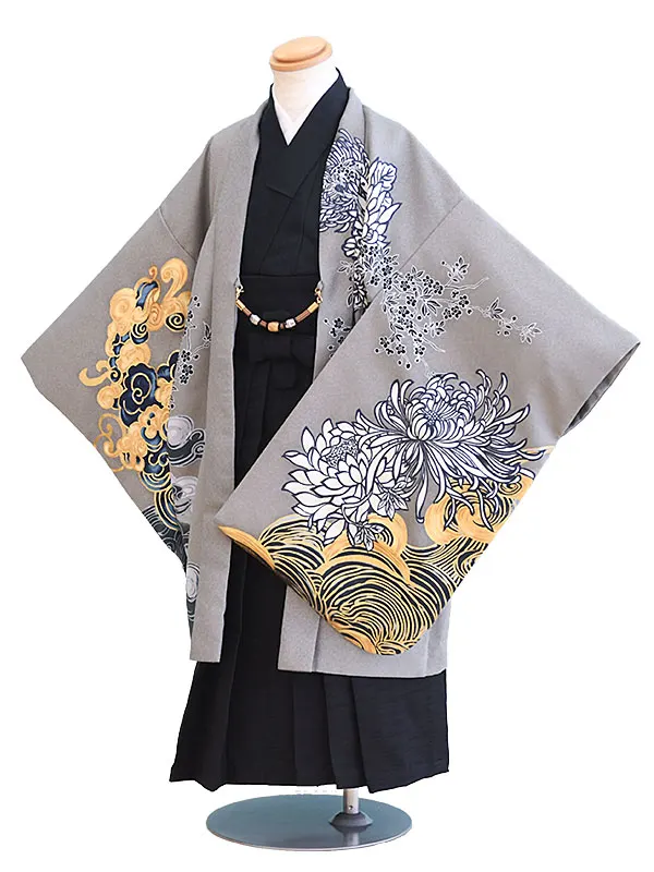 七五三5歳158グレー/虎・菊