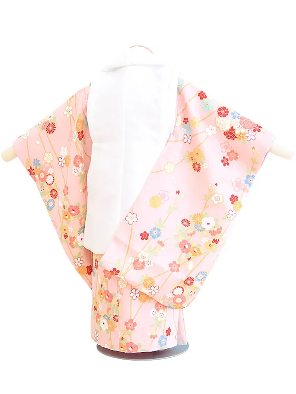 七五三3歳D320うすピンク・白/桜