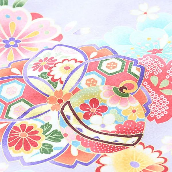 産着女児単衣013うす紫/桜・まり