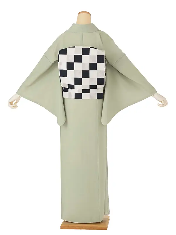 【ｺｰﾃﾞ】色無地レンタル ADD0313 薄緑