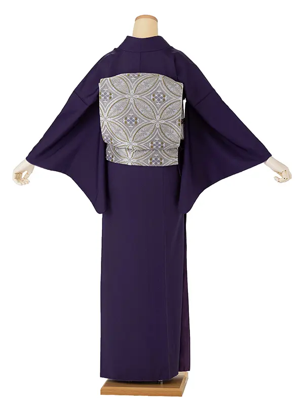 【ｺｰﾃﾞ】色無地レンタル ADD0315 HANAE MORI 濃紫