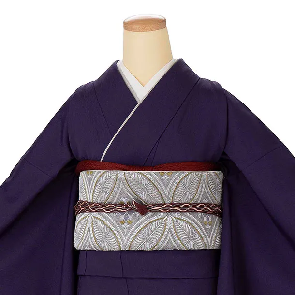 【ｺｰﾃﾞ】色無地レンタル ADD0315 HANAE MORI 濃紫