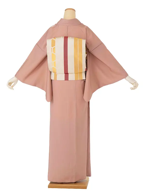 【ｺｰﾃﾞ】色無地レンタル ADD0316 HANAE MORI サーモンピンク