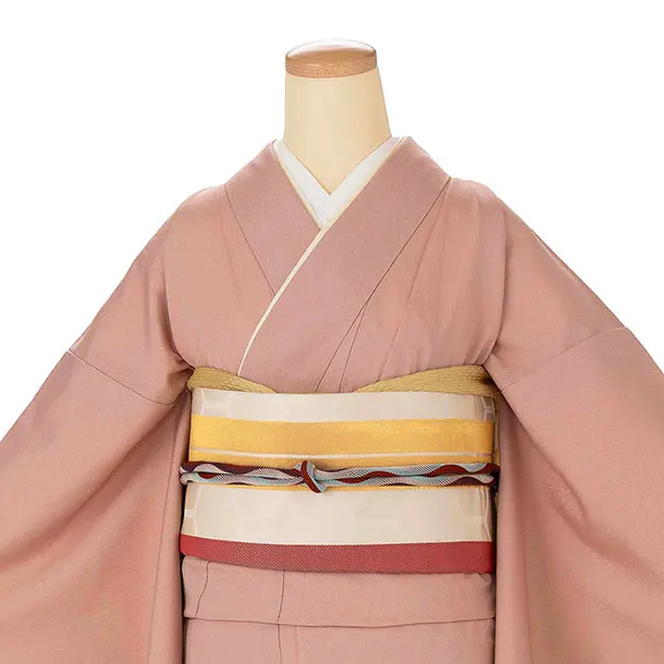 【ｺｰﾃﾞ】色無地レンタル ADD0316 HANAE MORI サーモンピンク