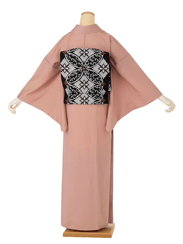 【ｺｰﾃﾞ】色無地レンタル ADD0317 HANAE MORI サーモンピンク