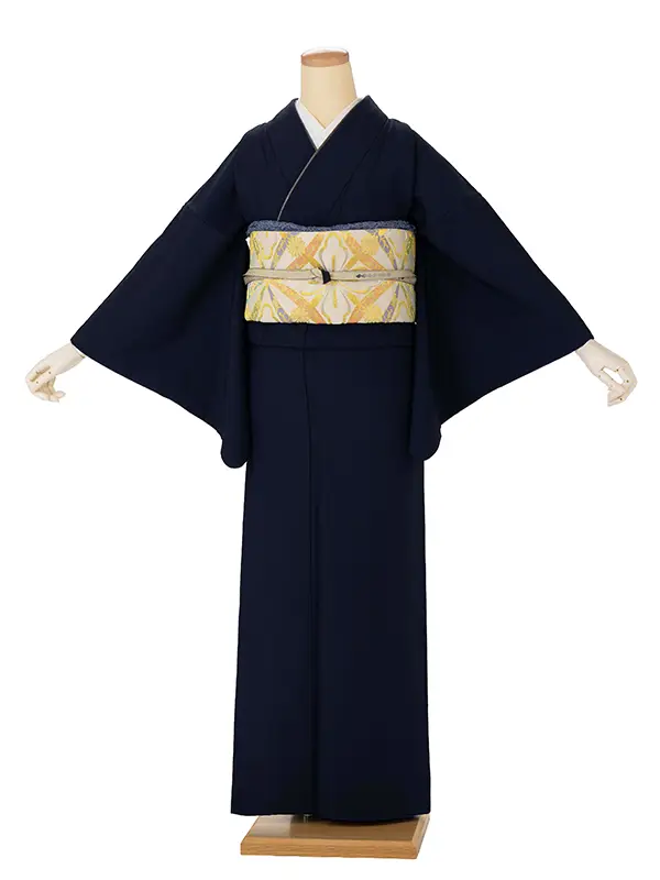 【ｺｰﾃﾞ】色無地レンタル ADD0318 濃紺