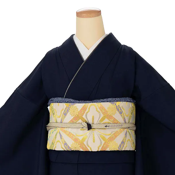 【ｺｰﾃﾞ】色無地レンタル ADD0318 濃紺