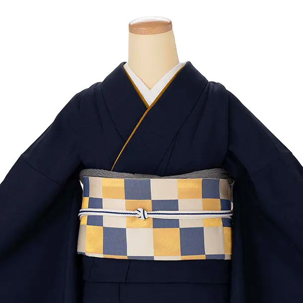 【ｺｰﾃﾞ】色無地レンタル ADD0319 濃紺