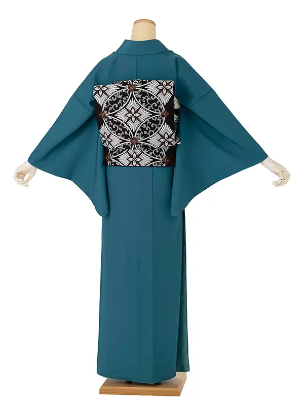 【ｺｰﾃﾞ】色無地レンタル ADD0320 くすみブルー