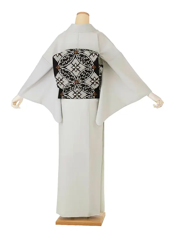 【ｺｰﾃﾞ】色無地レンタル ADD0321 ライトグレー