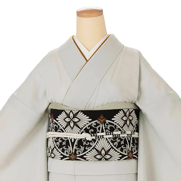 【ｺｰﾃﾞ】色無地レンタル ADD0321 ライトグレー