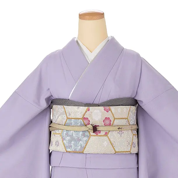 【ｺｰﾃﾞ】色無地レンタル ADD0323 薄紫