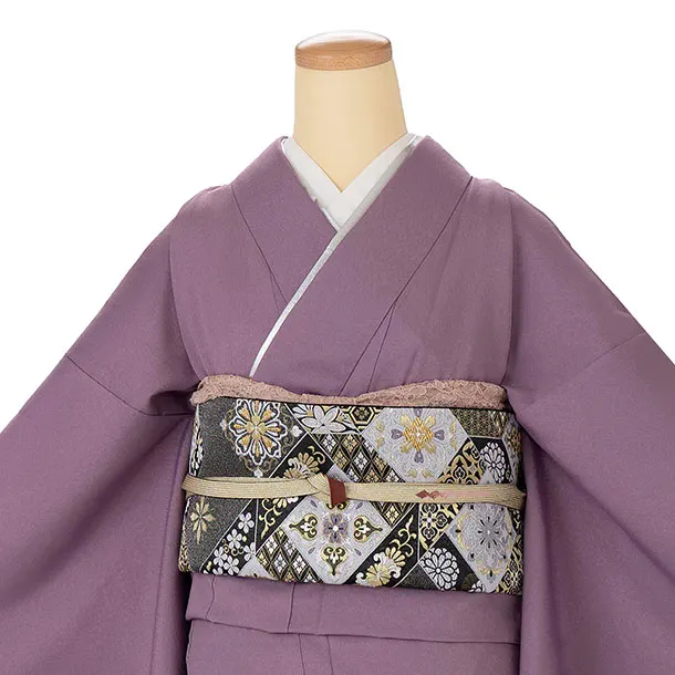 【ｺｰﾃﾞ】色無地レンタル ADD0325  HANAE MORI 紅藤